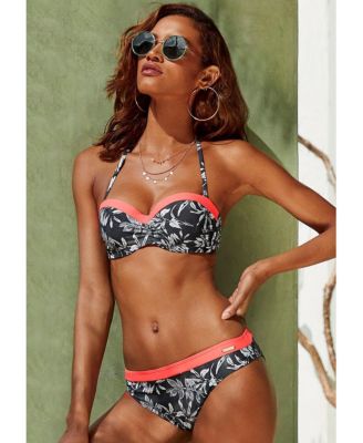 Women's Printed Bandeau Bikini Swimsuit Top Bra Sizing