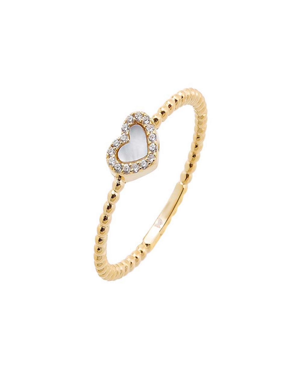 Pave Colored Gemstone Beaded Ring - Green