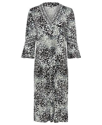 Women's Animal Print Bell Sleeve Dress