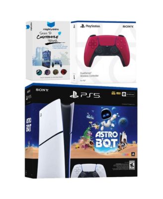PlayStation 5 1TB Digital Astro Bot Bundle with Extra Controller & MightySkins Voucher