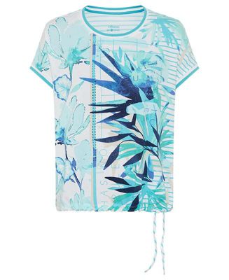 Women's Mixed Print Embellished T-Shirt