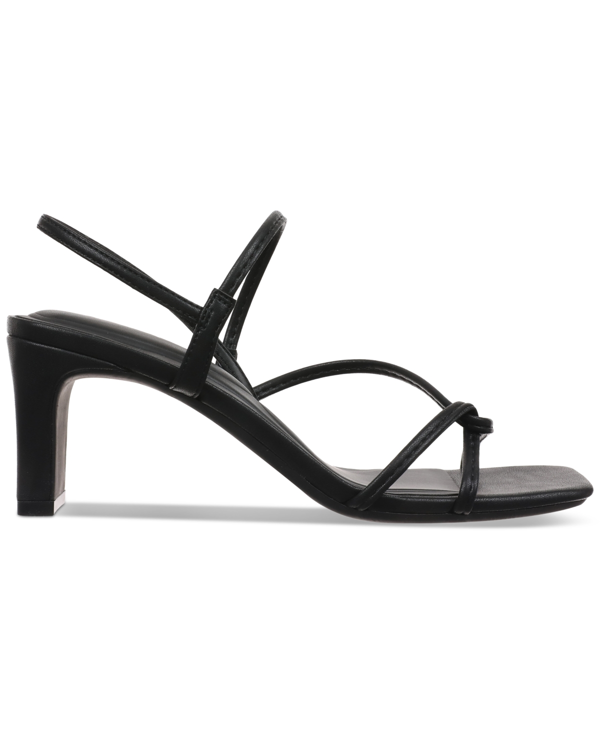 On 34th Women's Cloverr Strappy Block-heel Sandals, Created For Macy's In Black