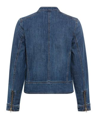Women's Collarless Denim Jacket