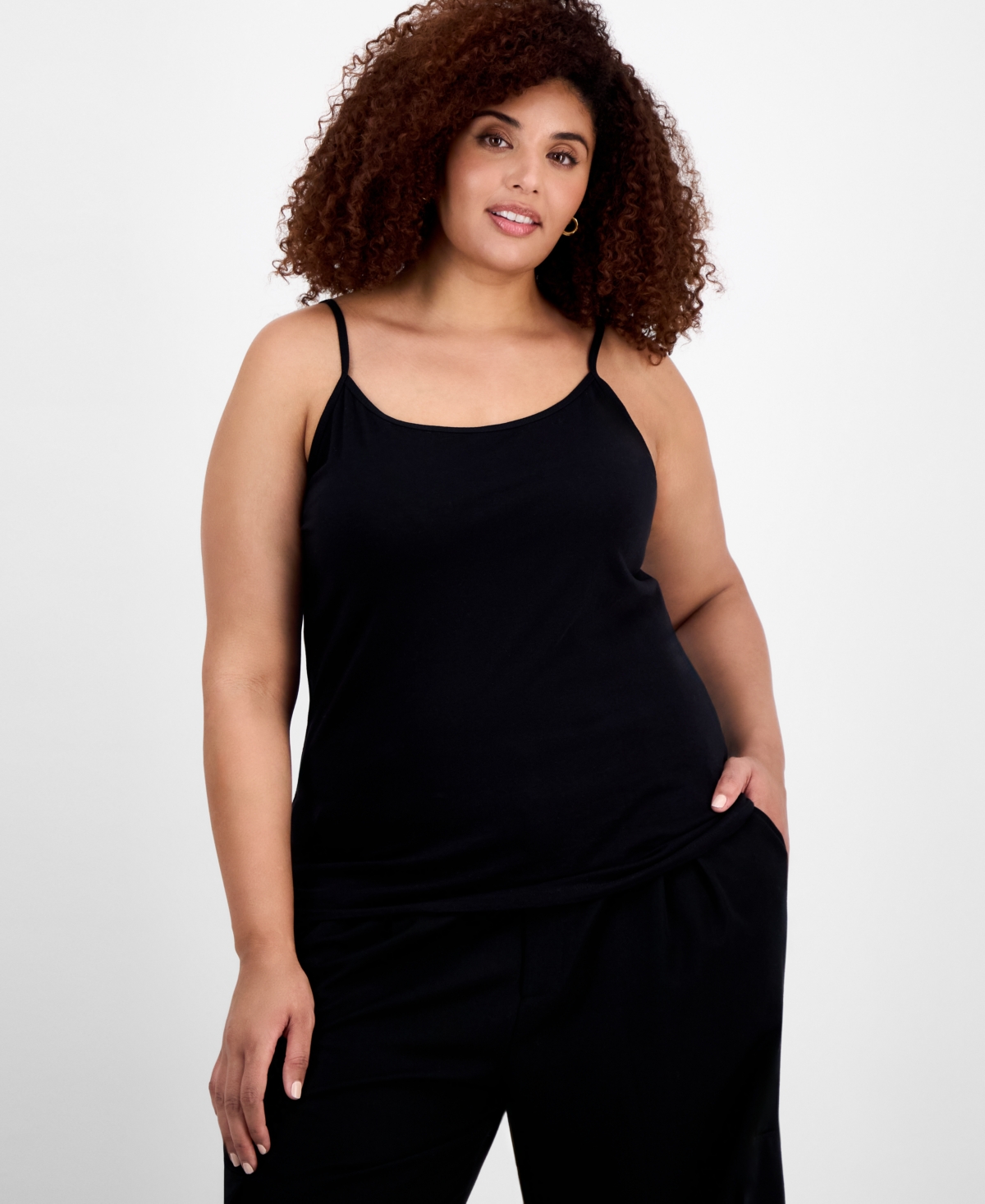 Trendy Plus Size Tank Top - Persimmon Orange