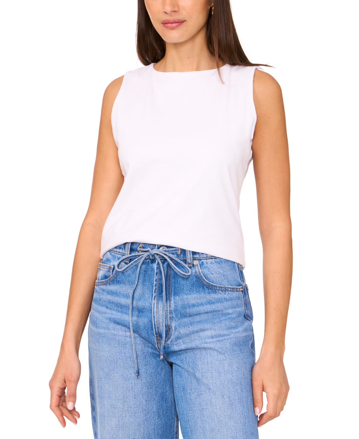 Women's Tie-Back Sleeveless Top - Avocado Green