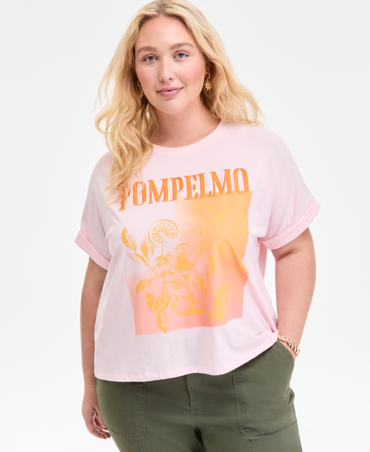 On 34th Trendy Plus Size Pompelmo Graphic T-shirt, Exclusively At Macy's