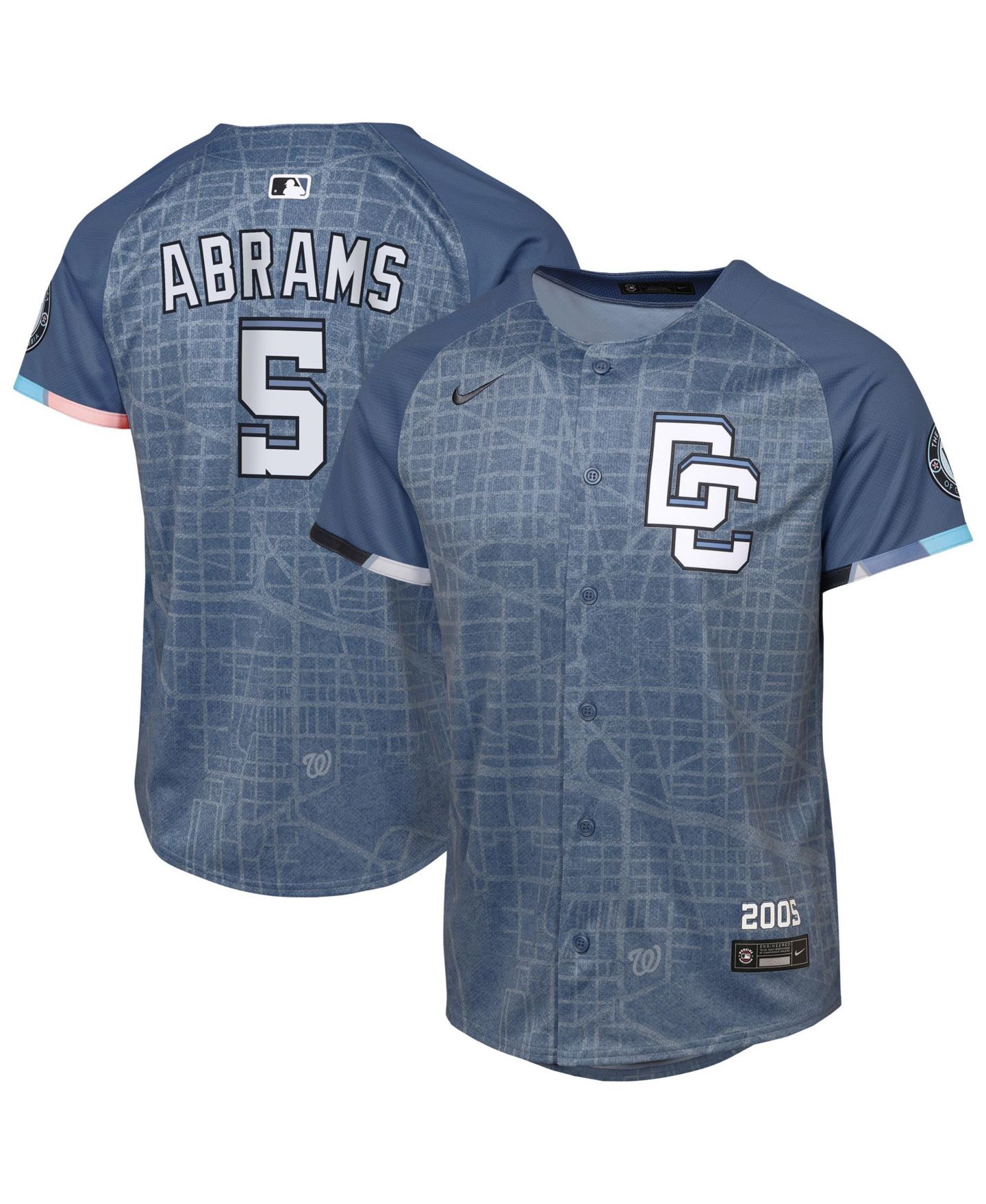 Детский топ Outerstuff C.J. Abrams Blue Washington Nationals 2025 City Connect Limited Player Jersey — фото 1