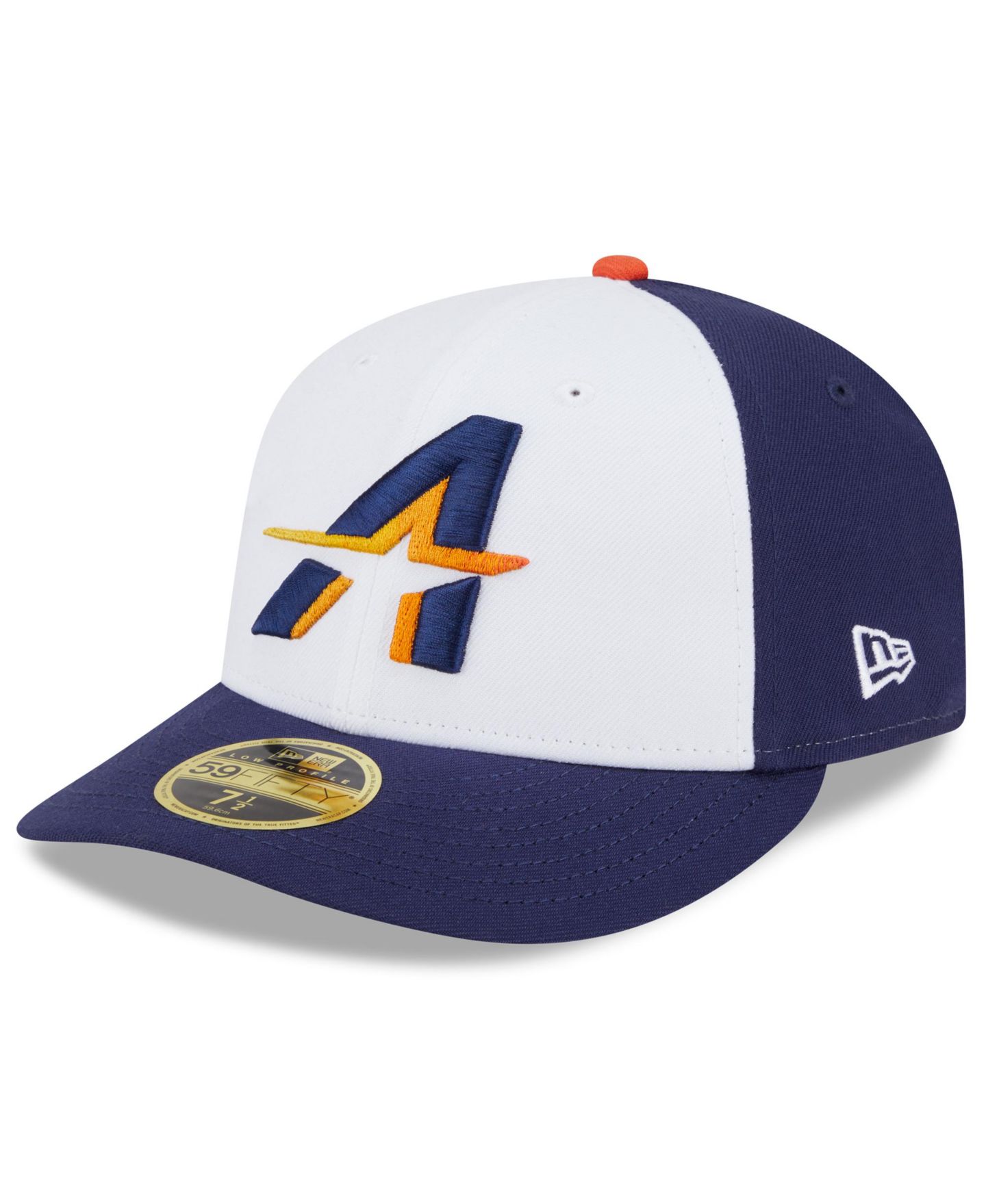 Мужская кепка New Era White/Navy Houston Astros 2025 City Connect Low Profile 58FIFTY Fitted Hat — фото 1