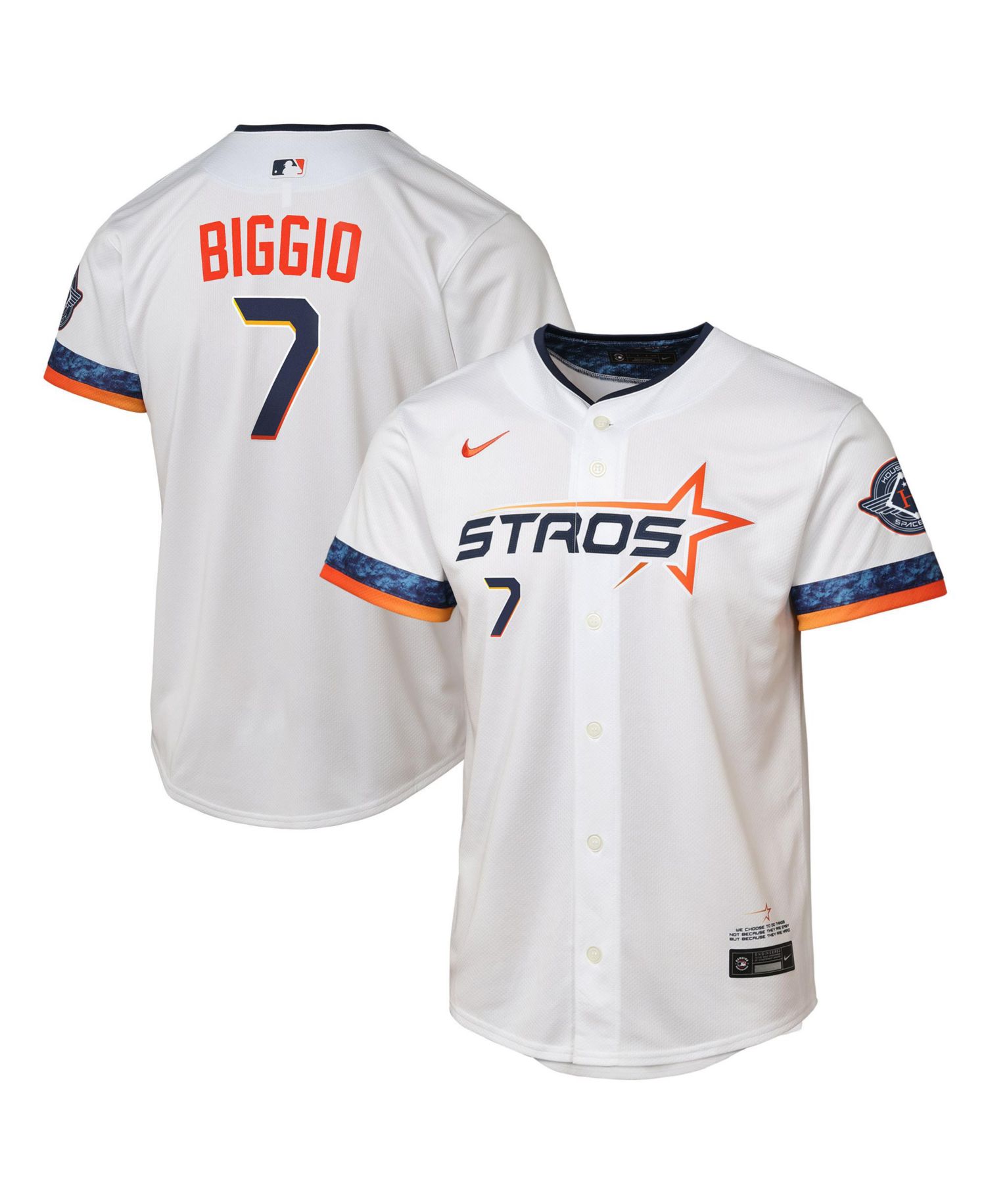 Big Boys and Girls Craig Biggio White Houston Astros 2025 City Connect Limited Player Jersey