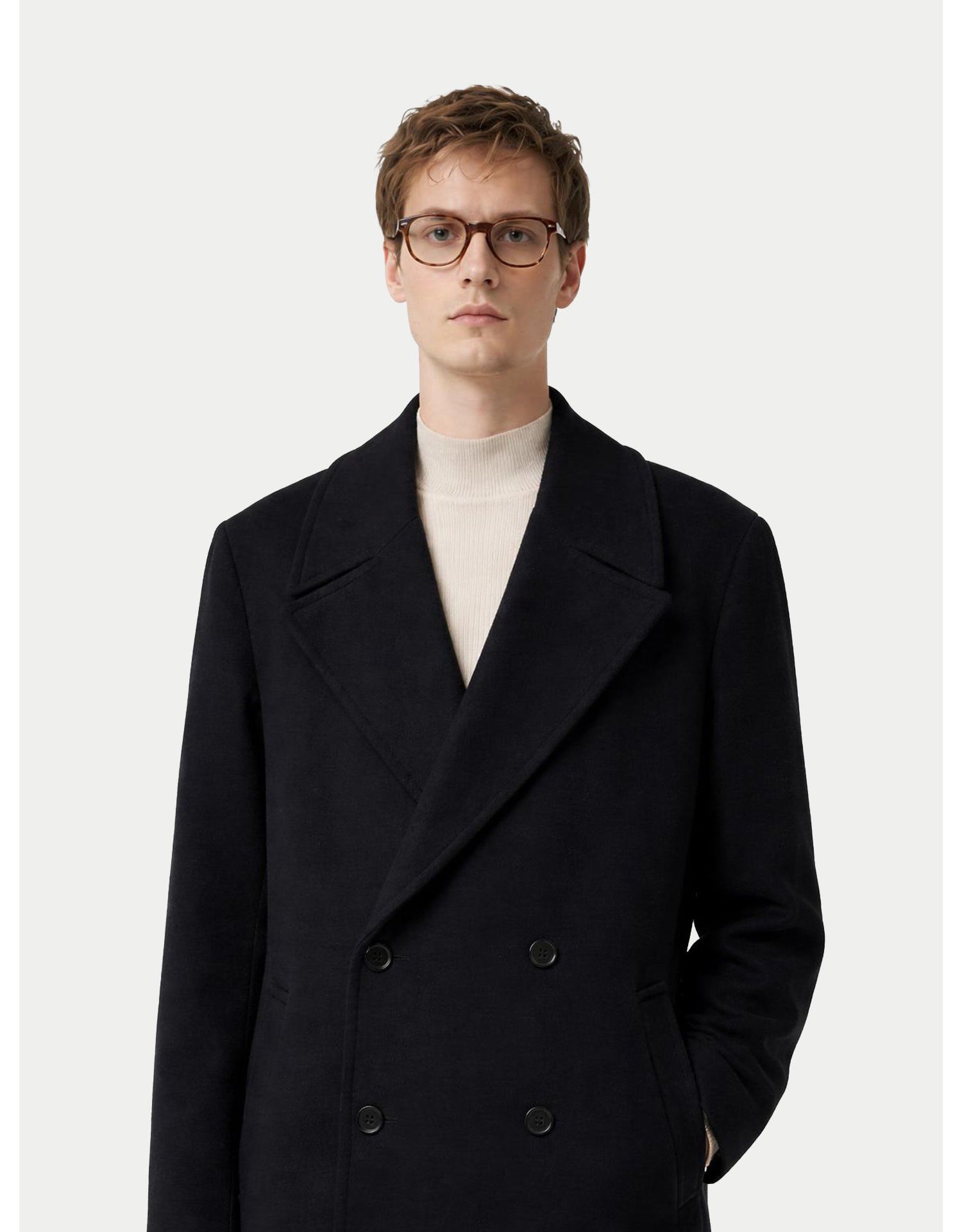 Double-Breasted Cashmere Coat for Men