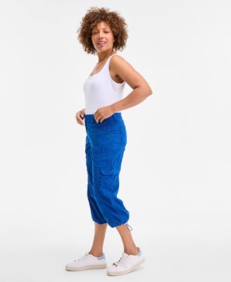 Women's Mid-Rise Cargo Capri Pants, Regular & Petite, Exclusively at Macy's