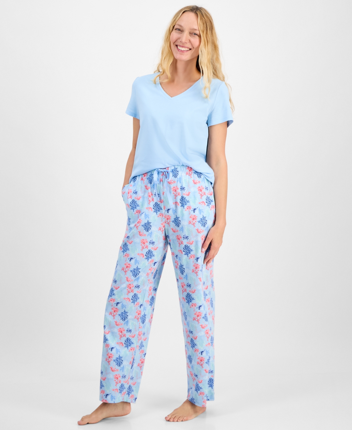 Women's Knit Pajama Pants, Exclusively at Macy's - Antique Coral