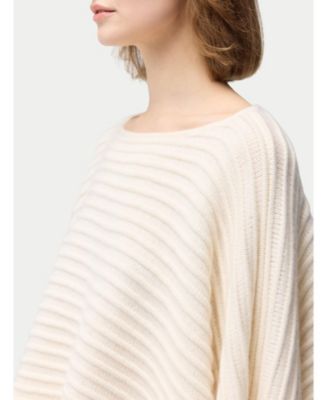 Women's Fringed Sleeve Cashmere Poncho