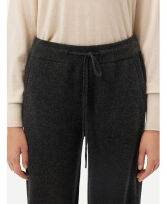 Women's Cashmere Jogger With Contrast Side Grey