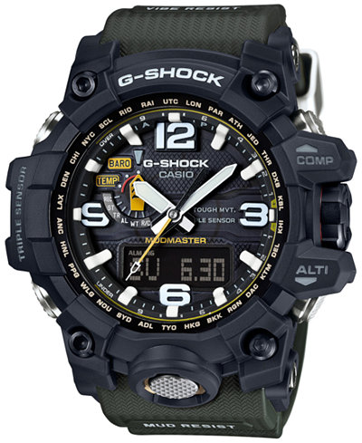 G-Shock Men's Analog-Digital Mudmaster Green Bracelet Watch 56x59mm GWG1000-1A3