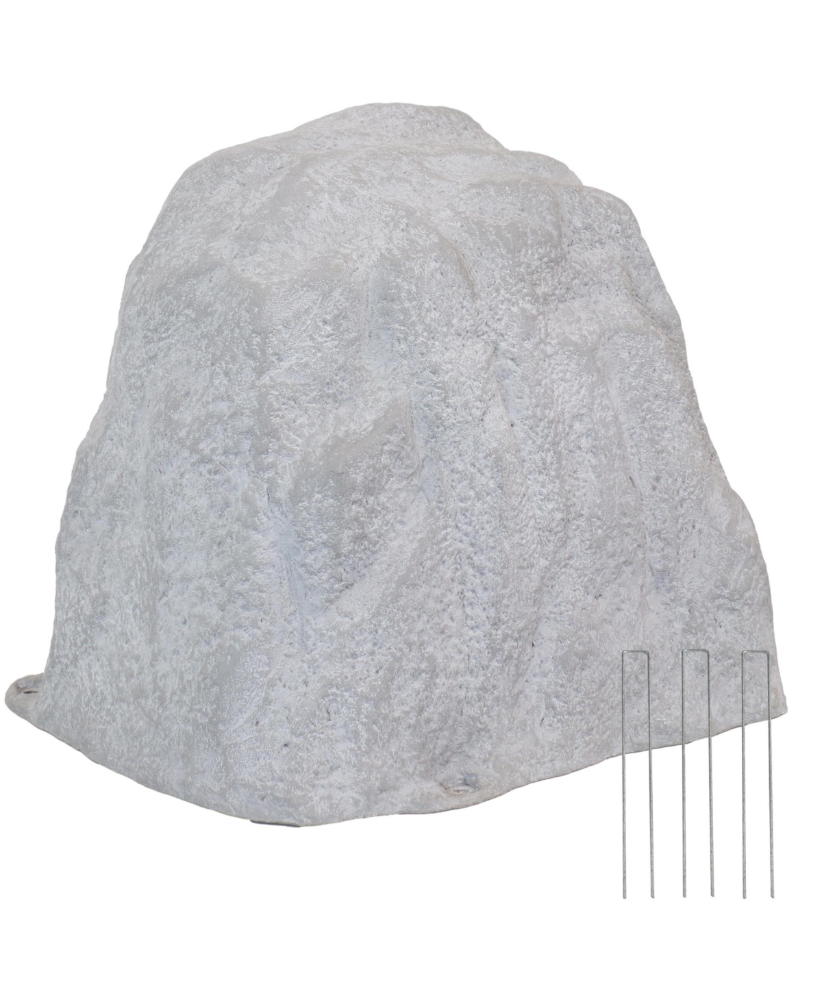 21.5&#x201D; H Polyresin Artificial Landscape Rock Cover - Lightweight Fake Rock Well Pump Cover for Outside - Gray - Sand