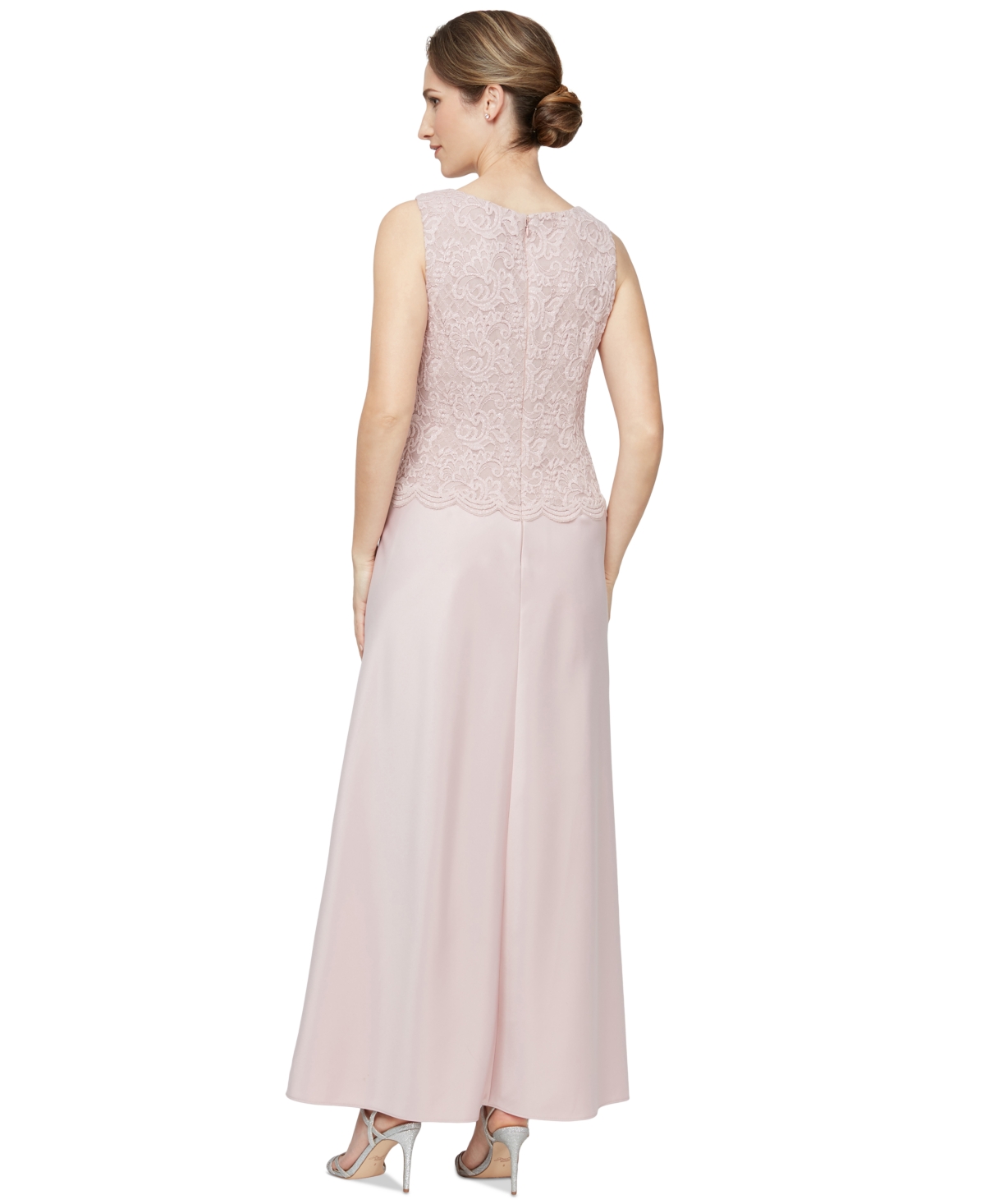 Alex Evenings Lace Jacket & Lace-Top Gown