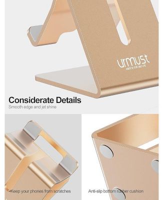 Aluminum Phone Stand for Desk | Phone Holder for iPhone 5-15 Series, Office Decor Accessory