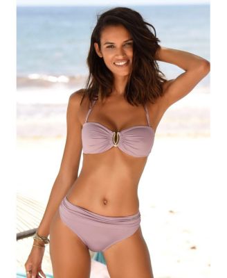 Women's Ruched Bandeau Bikini Swimsuit Top Bra Sizing