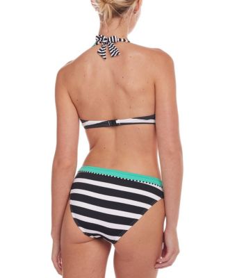 Women's Striped Underwire Bikini Swimsuit Top Bra Sizing