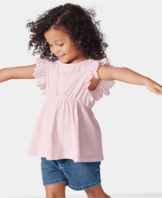 Girls Short Sleeve Peplum Top