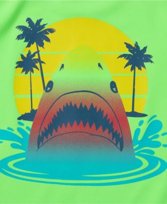 Toddler Girls Chlorine Resistant Short Sleeve Rashguard Swim Set