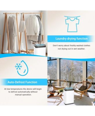 45-Pint Dehumidifier for up to 2750 sq. ft. with humidity sensor, air filter, auto defrost & smart energy-saving electronic controls