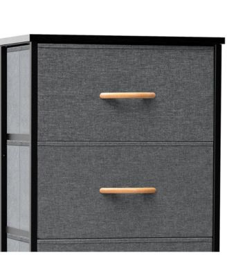 Lightweight Steel and Fabric Chest with Five Drawers for Small Spaces