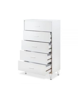 Five-Drawer Dresser for Bedroom Storage and Organization