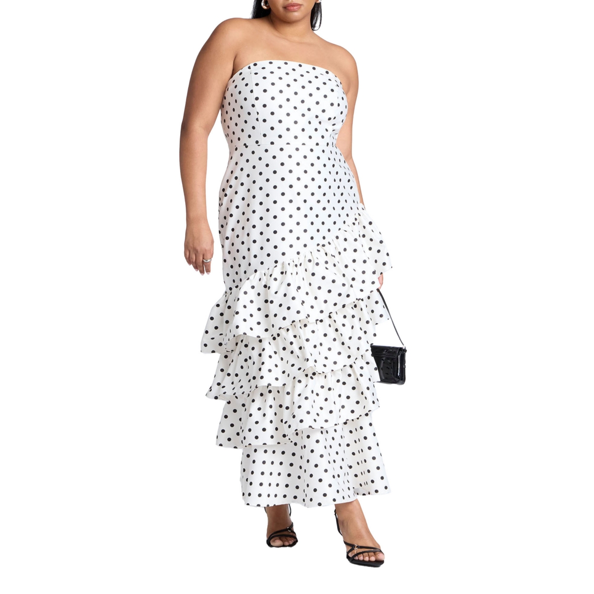 Women's Ruffle Dot Gown - Vanilla dot
