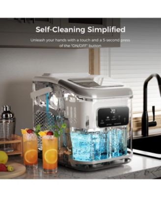 27-lb Countertop Ice Maker with LED Display and Self-Cleaning Function