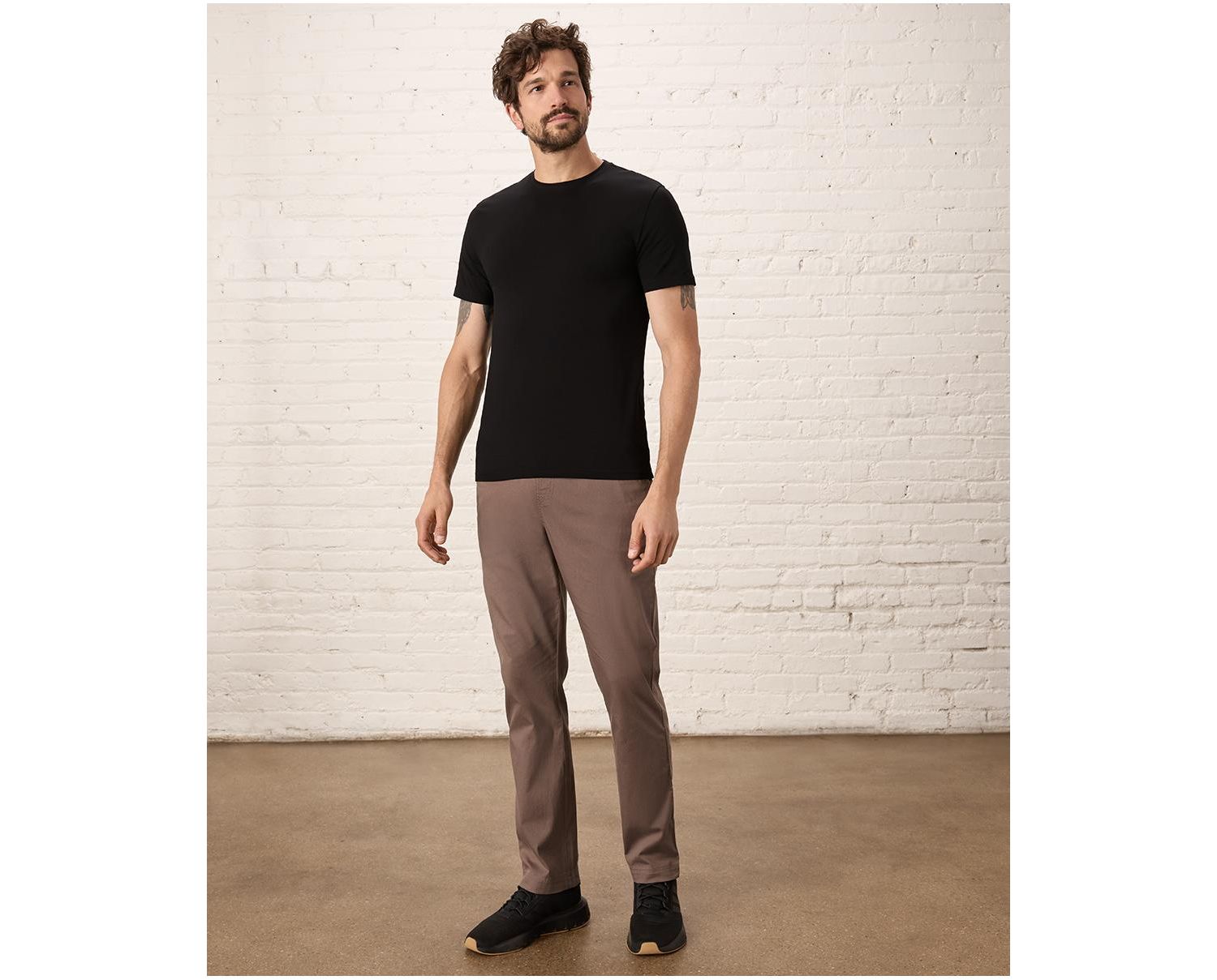 Men's Organic Cotton Luxe Stretch Jersey Slim Crew Neck Tee