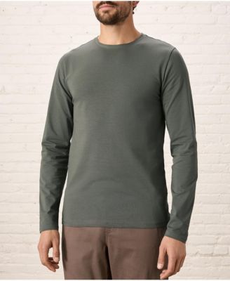 Men's Organic Cotton Luxe Stretch Jersey Slim Long Sleeve Tee