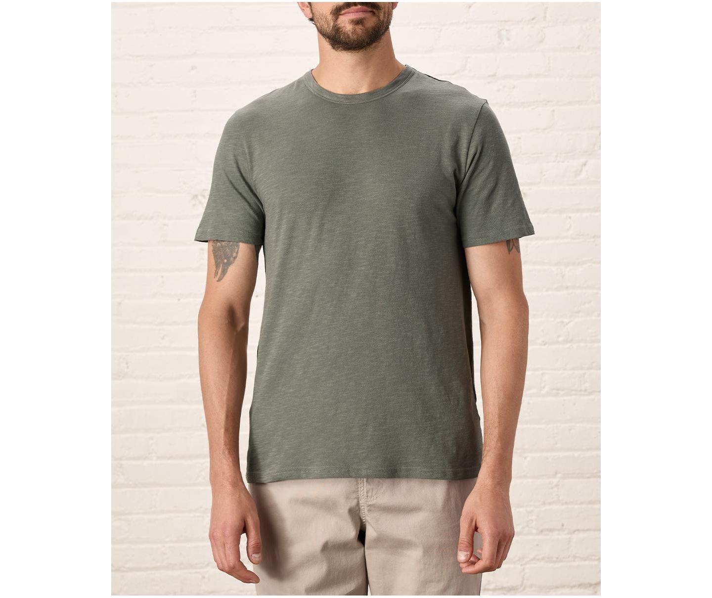 Мужская футболка Pact Organic Cotton Featherweight Slub Crew, цвет: Серый — фото 1