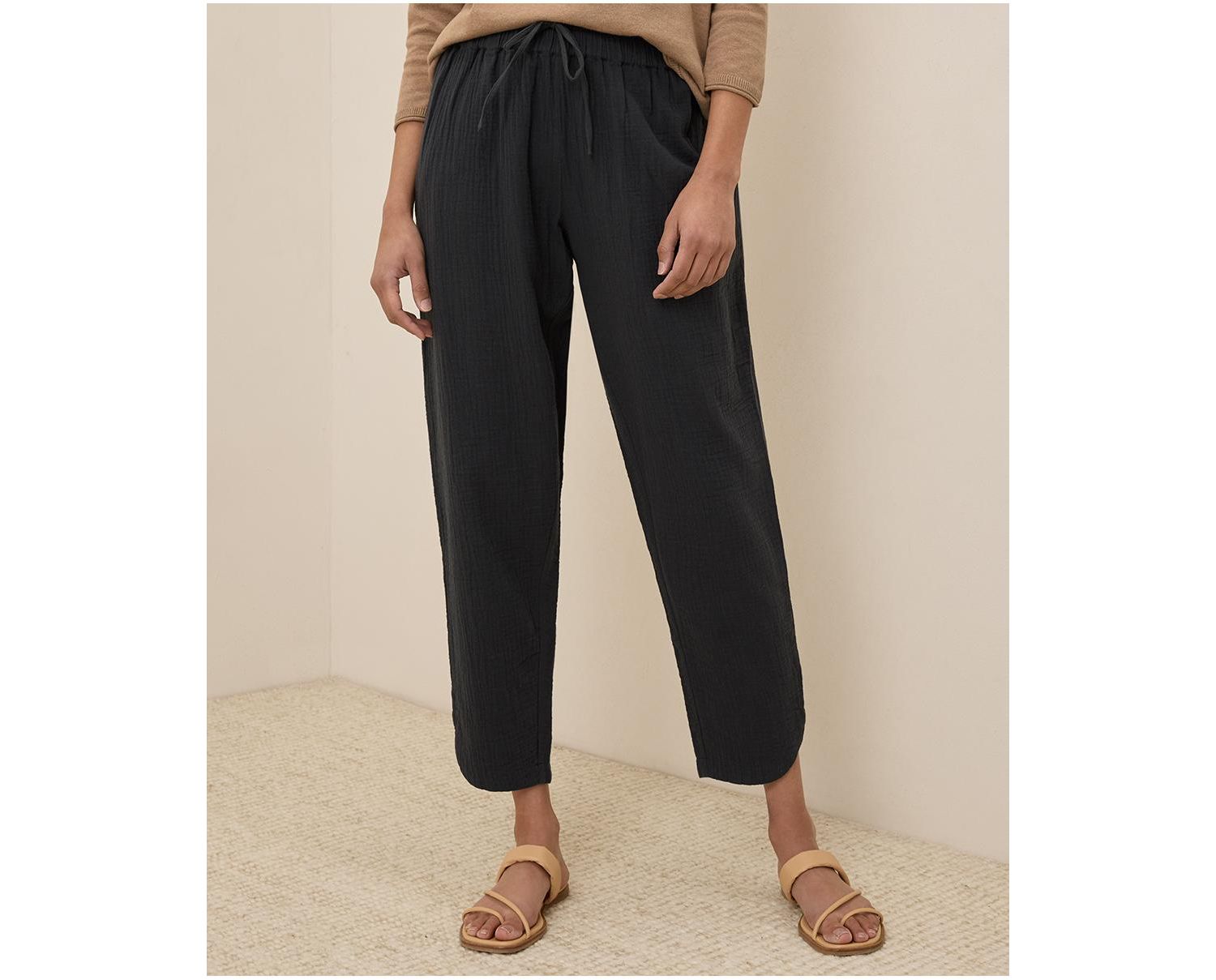 Women's Organic Cotton Coastal Double Gauze Tapered Pull-On Pant