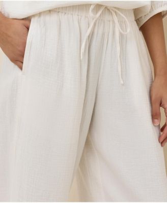 Women's Organic Cotton Coastal Double Gauze Split Hem Pant