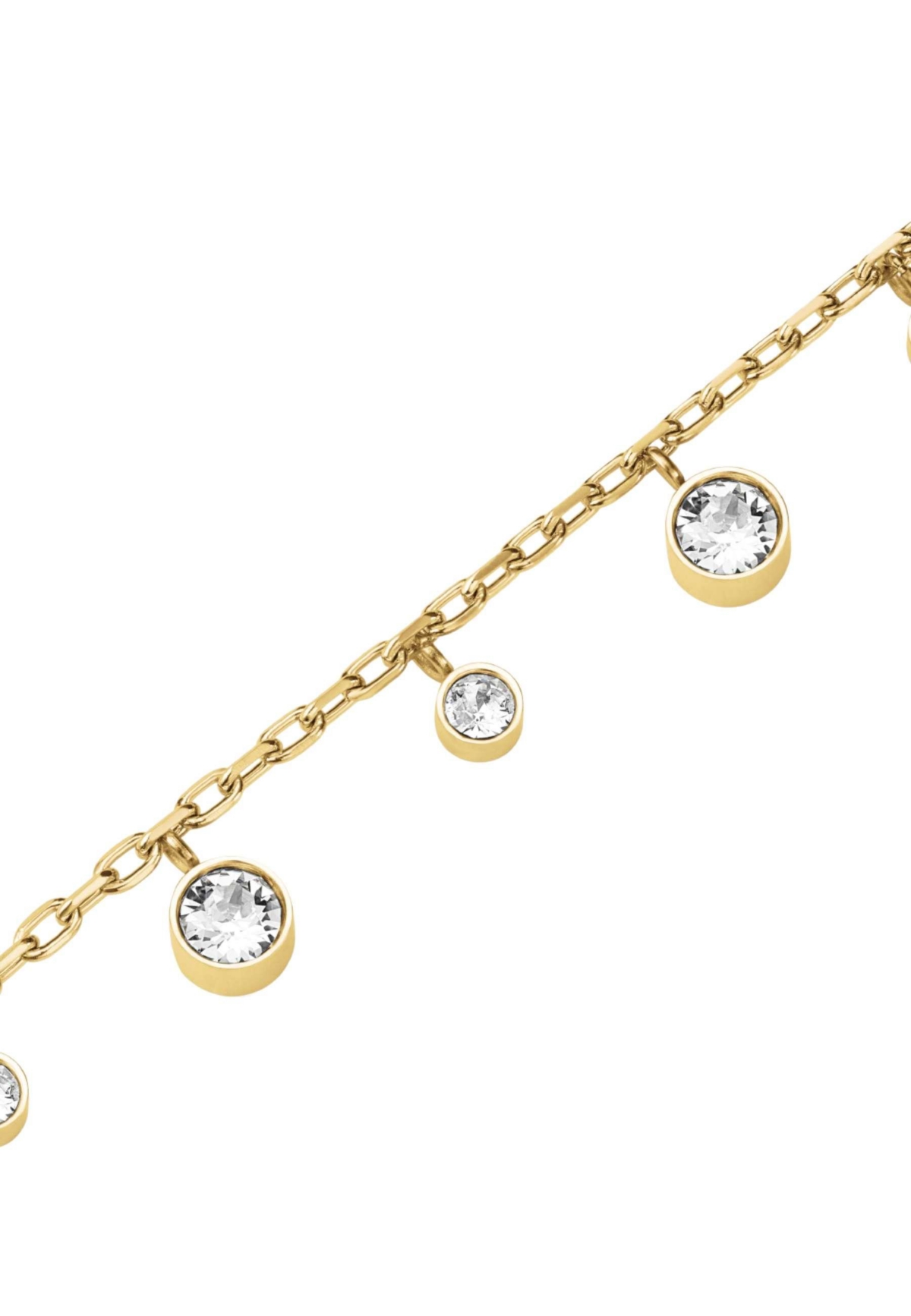 Rosefield Dangling Crystal Bracelet In 14K Yellow Gold Plated Stainless Steel