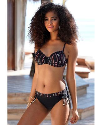 Women's Boho Print Underwire Bikini Swimsuit Top Bra Sizing