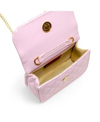 Girls Classic Link Chain Top Handle Handbag, Hot Pink