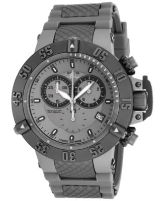 Invicta - Men's Chronograph Subaqua Noma III Gray Silicone and Stainless Steel Bracelet Watch 50mm 17214