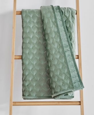 Merano Velvet Sea Spray Reversible Quilted Throw, 50" x 60"