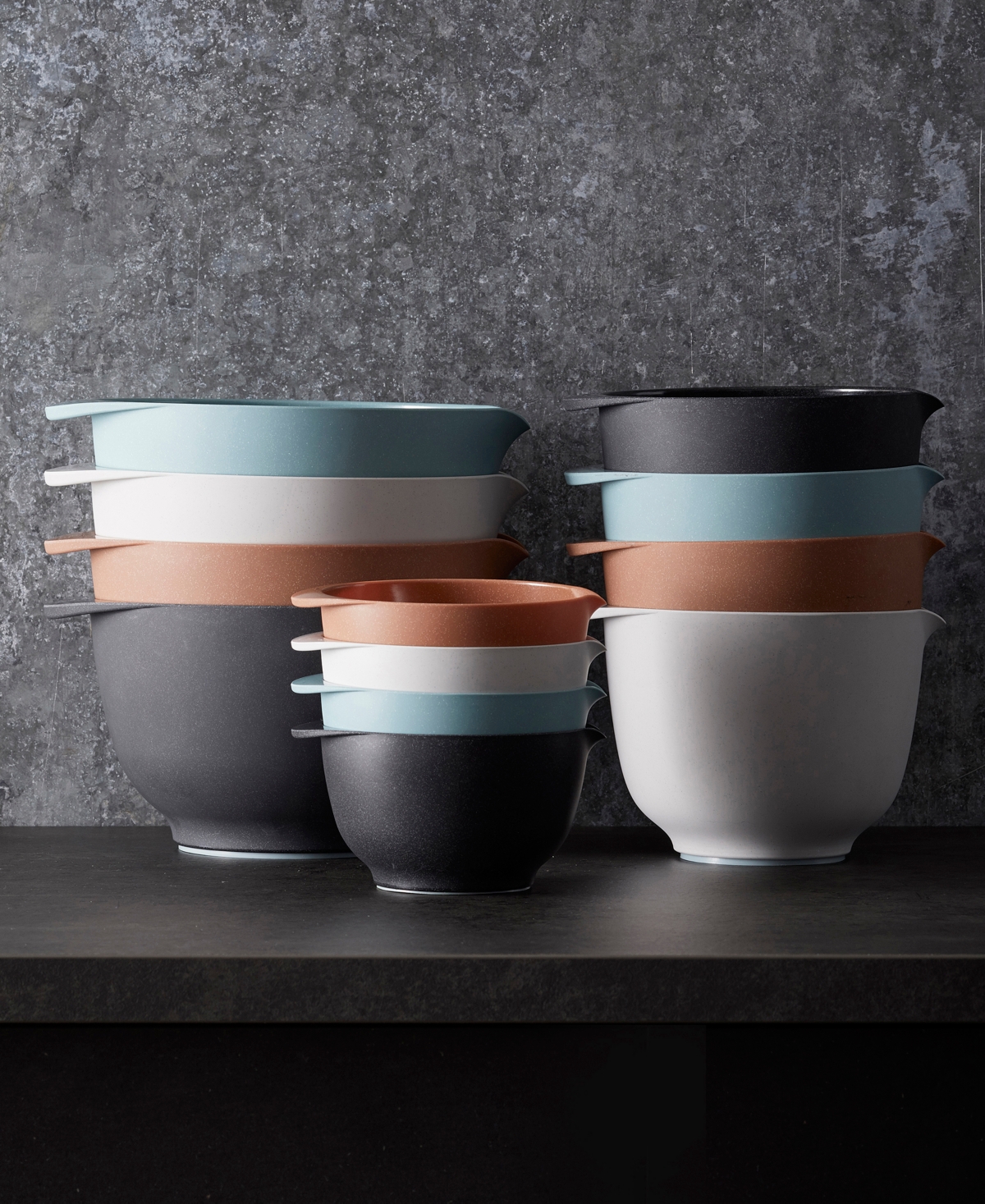 Rosti Margrethe 2-piece Mixing Bowl Set In Pebble Green