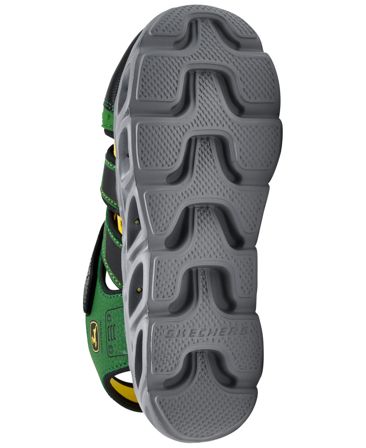 Skechers Little Boys John Deere: Hypno-splash Light-up Sandals From Finish Line In Green,black