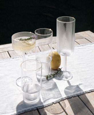 Stax Optic Twist Goblet Glasses, Set of 6