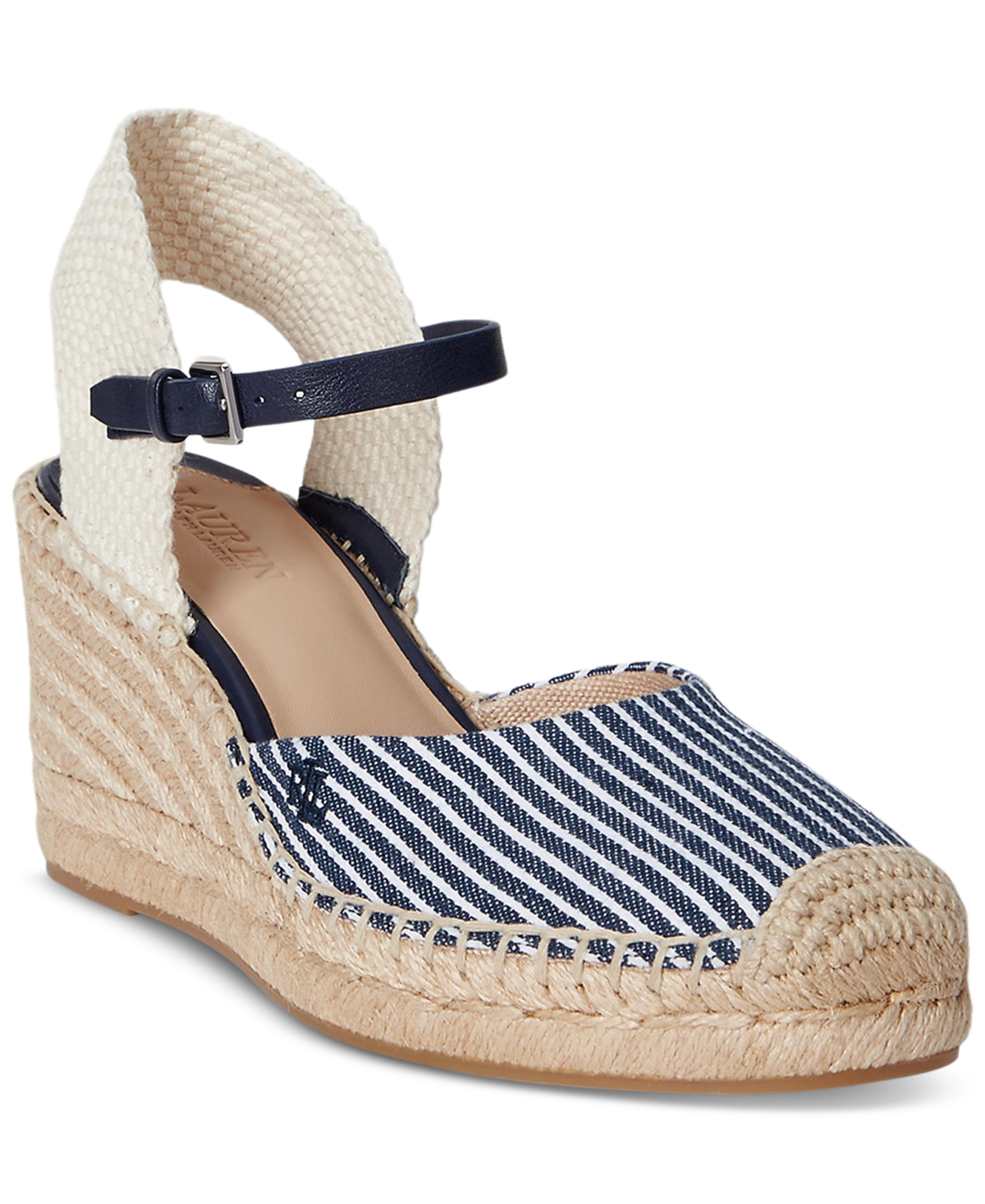 Women's Robby Espadrille Wedge Pumps - Refined Navy, Natural