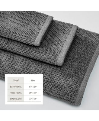 Cotton Textured 6-Piece Bath Towel Set