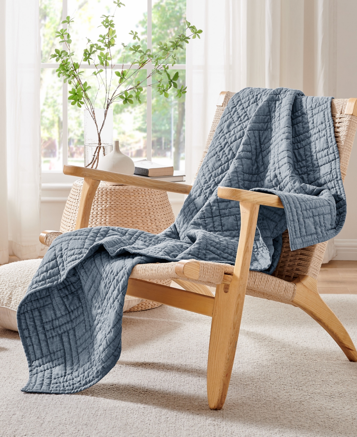 Levtex Melange Stitch Reversible Quilted Throw, 50" X 60"