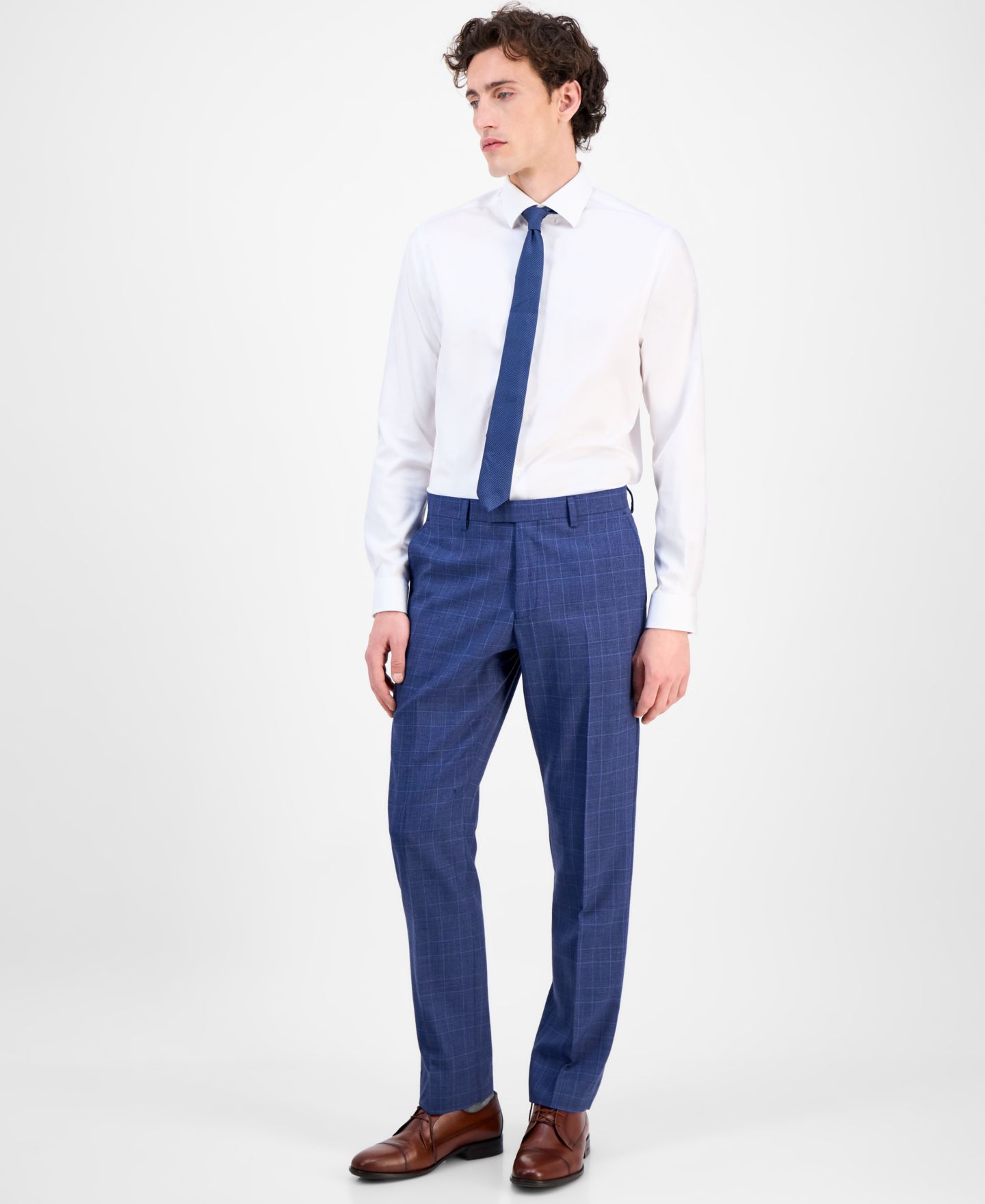 Мужские брюки Charles Tyrwhitt Classic-Fit Suit Separates Pant, цвет: Синий — фото 1