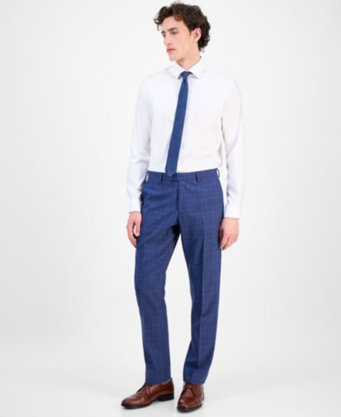 Мужские брюки Charles Tyrwhitt Classic-Fit Suit Separates Pant, цвет: Синий