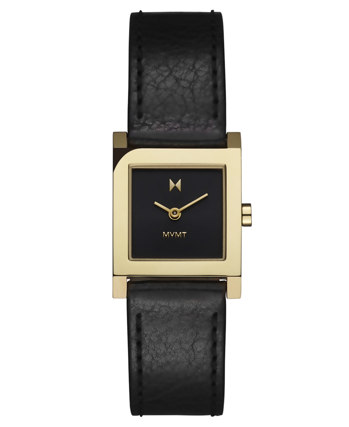 Women's Marquee Square Black Leather Strap Watch, 22mm - Black